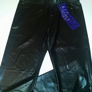 Miley/Max Azria Wet Look Leggings